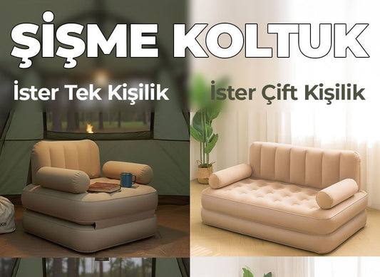 Multi-functional 3-in-1 Inflatable Sofa Bed - With Built-in Air Pump